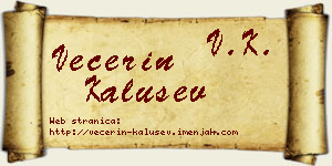 Večerin Kalušev vizit kartica